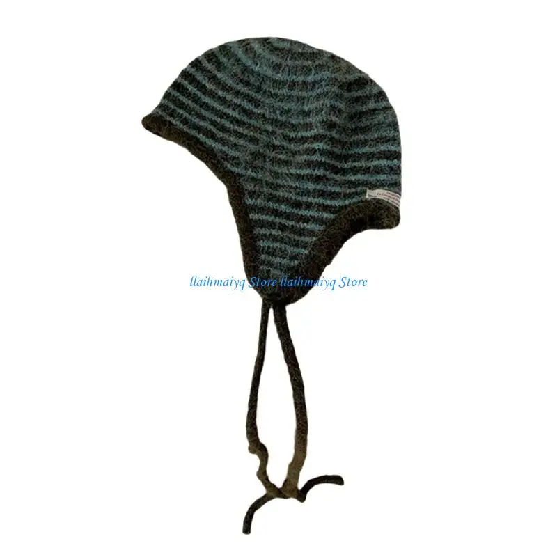 573B Soft Knitting Stripe Hat Protective Ear Flap Warm And Breathable For Multiple Occasion Travel And Leisure Activity
573B Soft Knitting Stripe Hat Protective Ear Flap Warm And Breathable For Multiple Occasion Travel And Leisure Activity