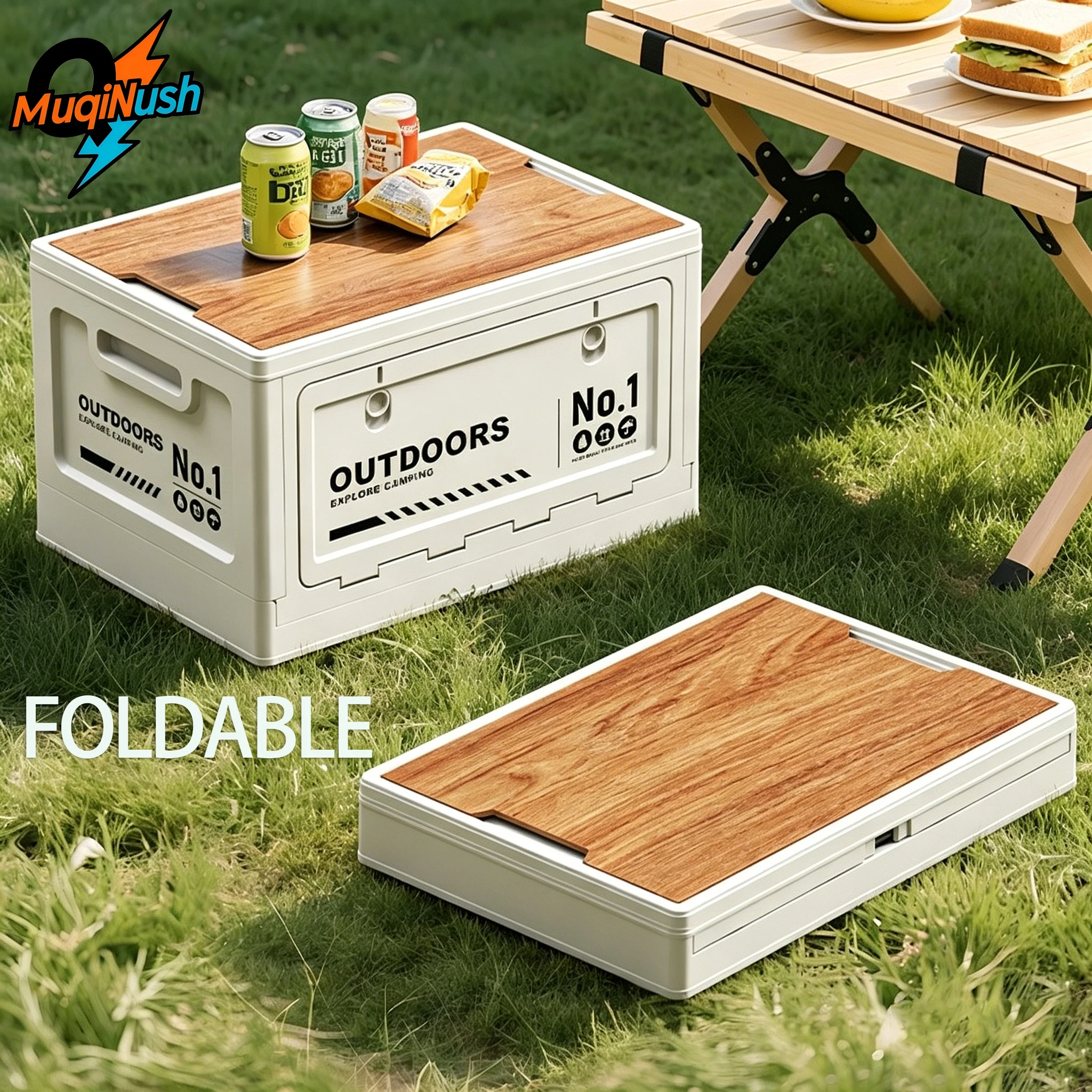 MuqiNush Durable Folding Camping Storage Box Storage Basket with Handle And Wooden Lid,Easy Carry,for Home,Campsites,Car Trunks
MuqiNush Durable Folding Camping Storage Box Storage Basket with Handle And Wooden Lid,Easy Carry,for Home,Campsites,Car Trunks