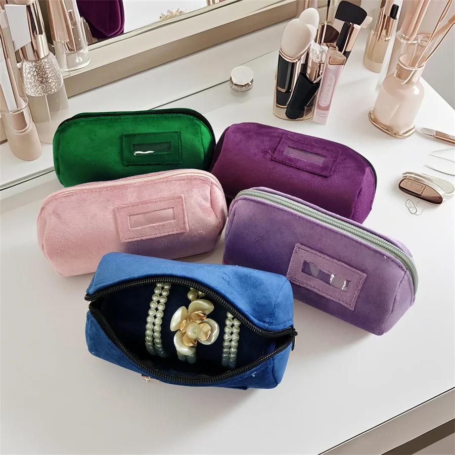 Soft Velvet Jewelry Roll Bag Travel Pouch - Protective Organizer for Watches Bracelets, Mini Storage Bag for Travel Pink Purple
Soft Velvet Jewelry Roll Bag Travel Pouch - Protective Organizer for Watches Bracelets, Mini Storage Bag for Travel Pink Purple