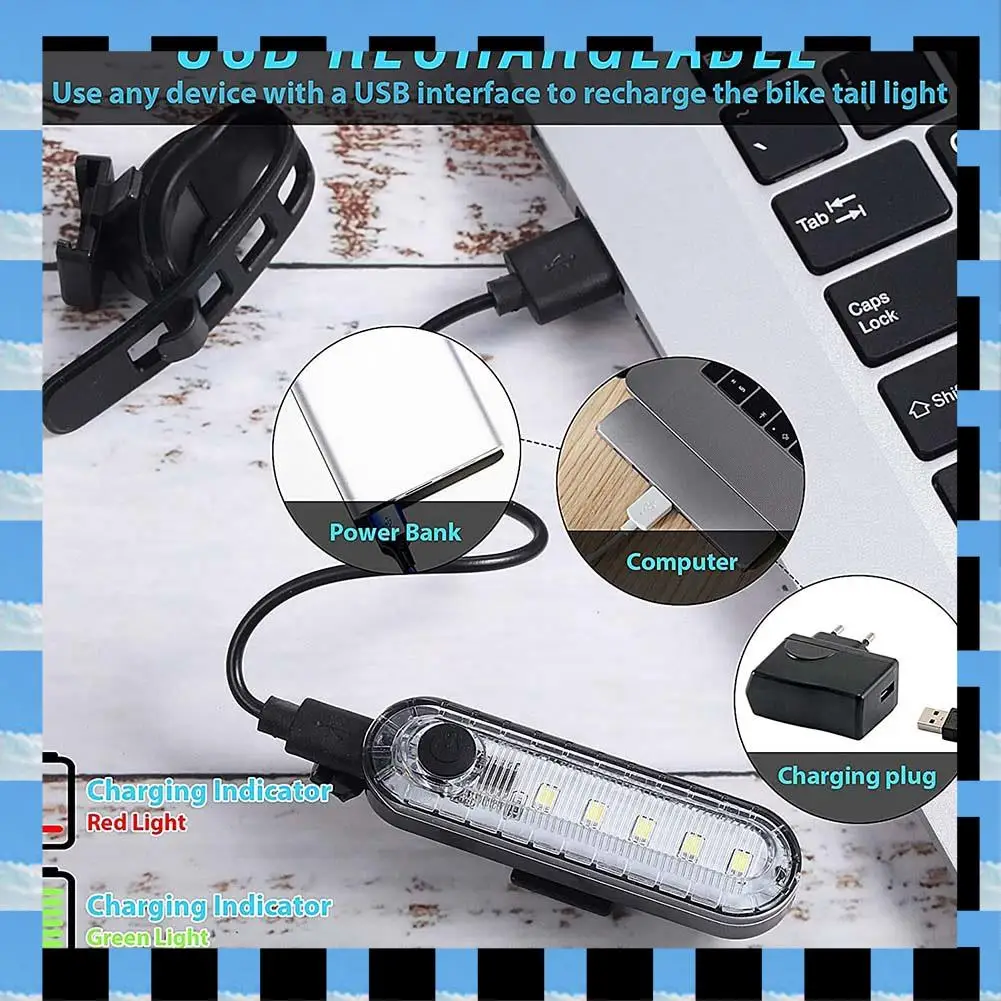 ABME 2 Pcs USB Rechargeable LED Bike Tail Light Bright 4 Modes Rear Bike Light Waterproof Bike Back Light
ABME 2 Pcs USB Rechargeable LED Bike Tail Light Bright 4 Modes Rear Bike Light Waterproof Bike Back Light