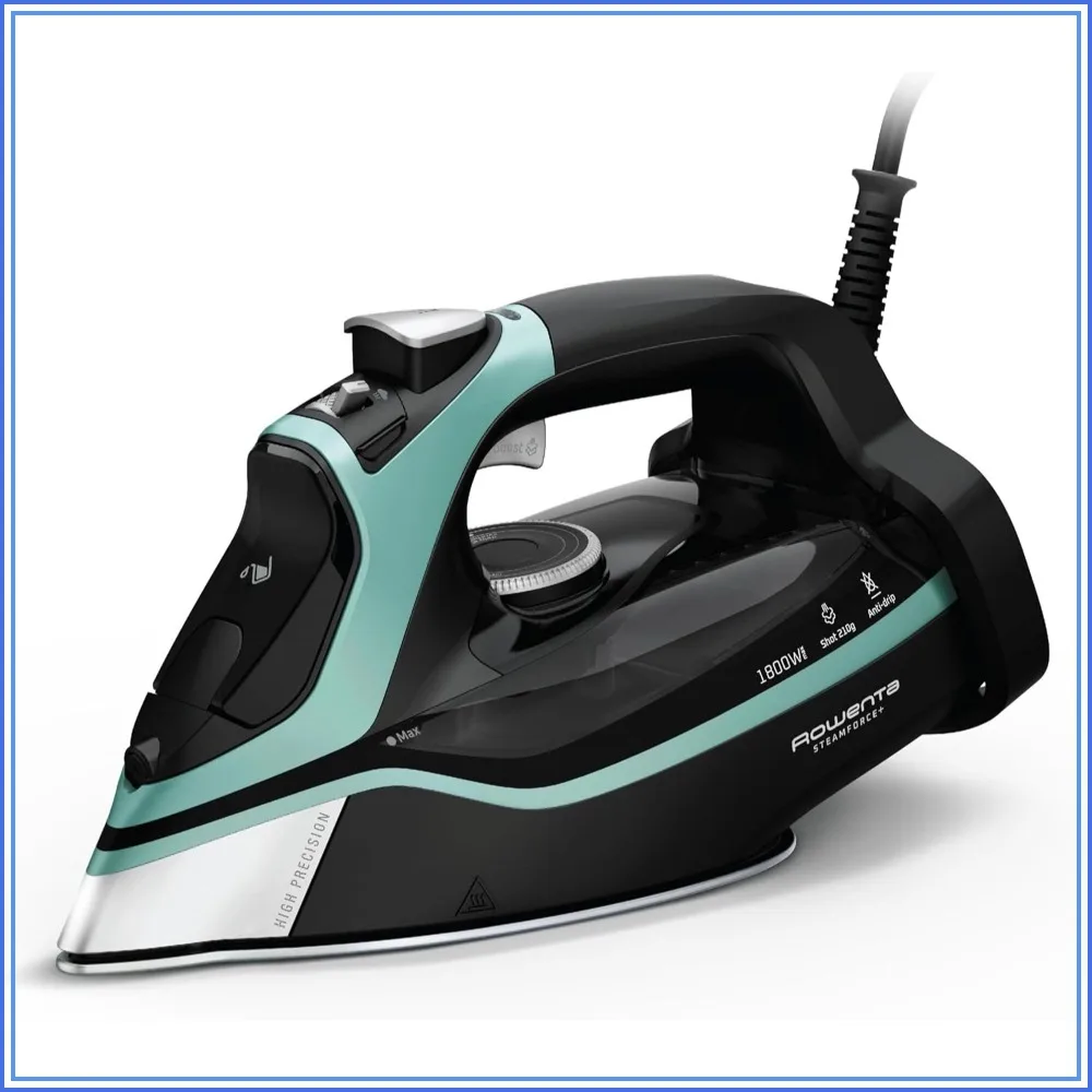 Steam Iron for Clothes, Anti-Drip, 400 Microsteam Holes, 1800W, Precision Tip, Fabric Steamer
Steam Iron for Clothes, Anti-Drip, 400 Microsteam Holes, 1800W, Precision Tip, Fabric Steamer