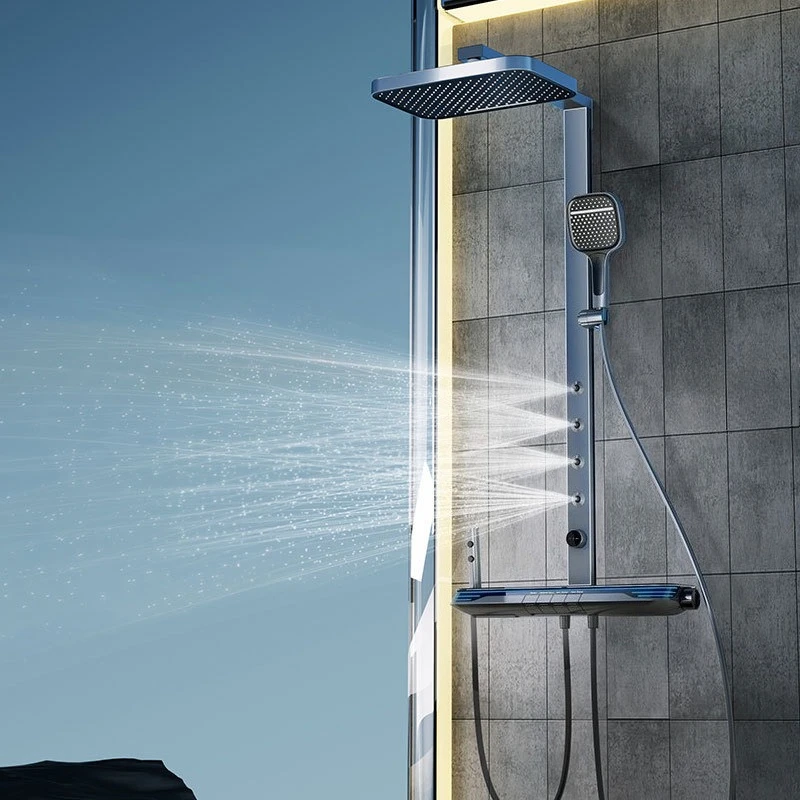 Настенная душевая система для ванной комнаты с цифровым дисплеем, водонепроницаемая, регулируемая, прочная, с цифровым дисплеем, для дома и ванной, аксессуары для душа
Настенная душевая система для ванной комнаты с цифровым дисплеем, водонепроницаемая, регулируемая, прочная, с цифровым дисплеем, для дома и ванной, аксессуары для душа