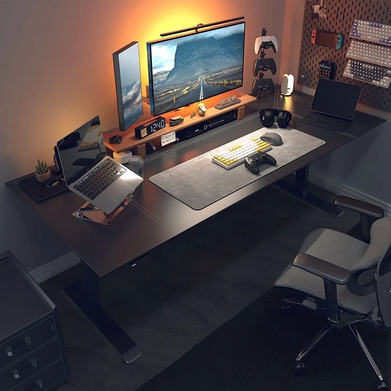 Lifting table Desktop computer table Workbench Standing desk Desk black leather
Lifting table Desktop computer table Workbench Standing desk Desk black leather