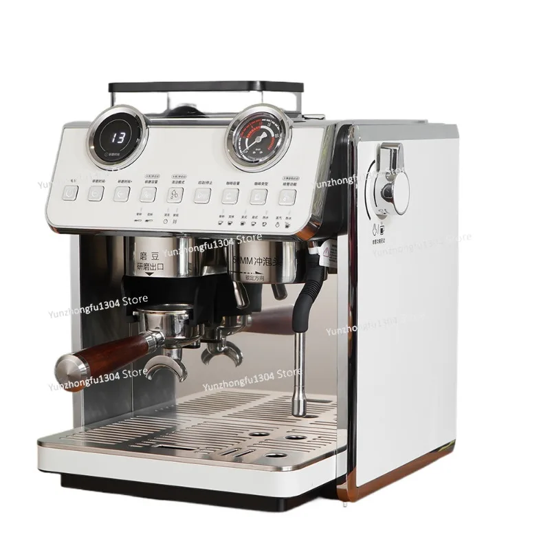 Double Boiler Electric Espresso Machine Semi-Automatic with Beans Grinder Hotel Use Car Outdoor Applications 
Double Boiler Electric Espresso Machine Semi-Automatic with Beans Grinder Hotel Use Car Outdoor Applications