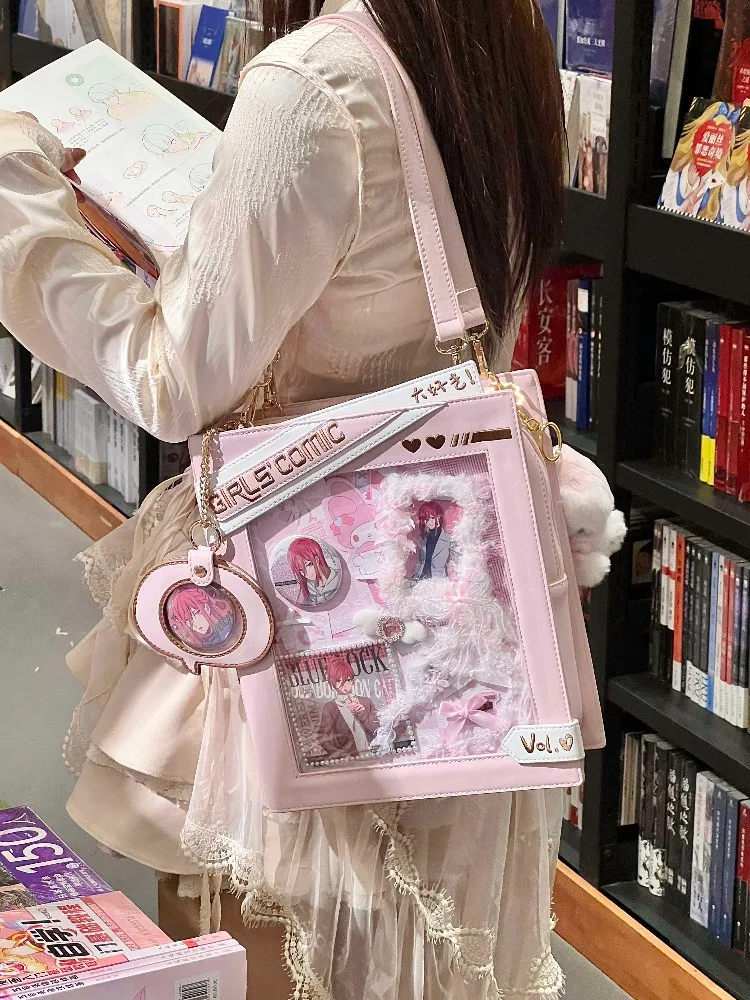 Original Girl Shoulder Bag Daily Cute Comic Style Book Bag Big Window Ita Bags for Women's Handbag
Original Girl Shoulder Bag Daily Cute Comic Style Book Bag Big Window Ita Bags for Women's Handbag