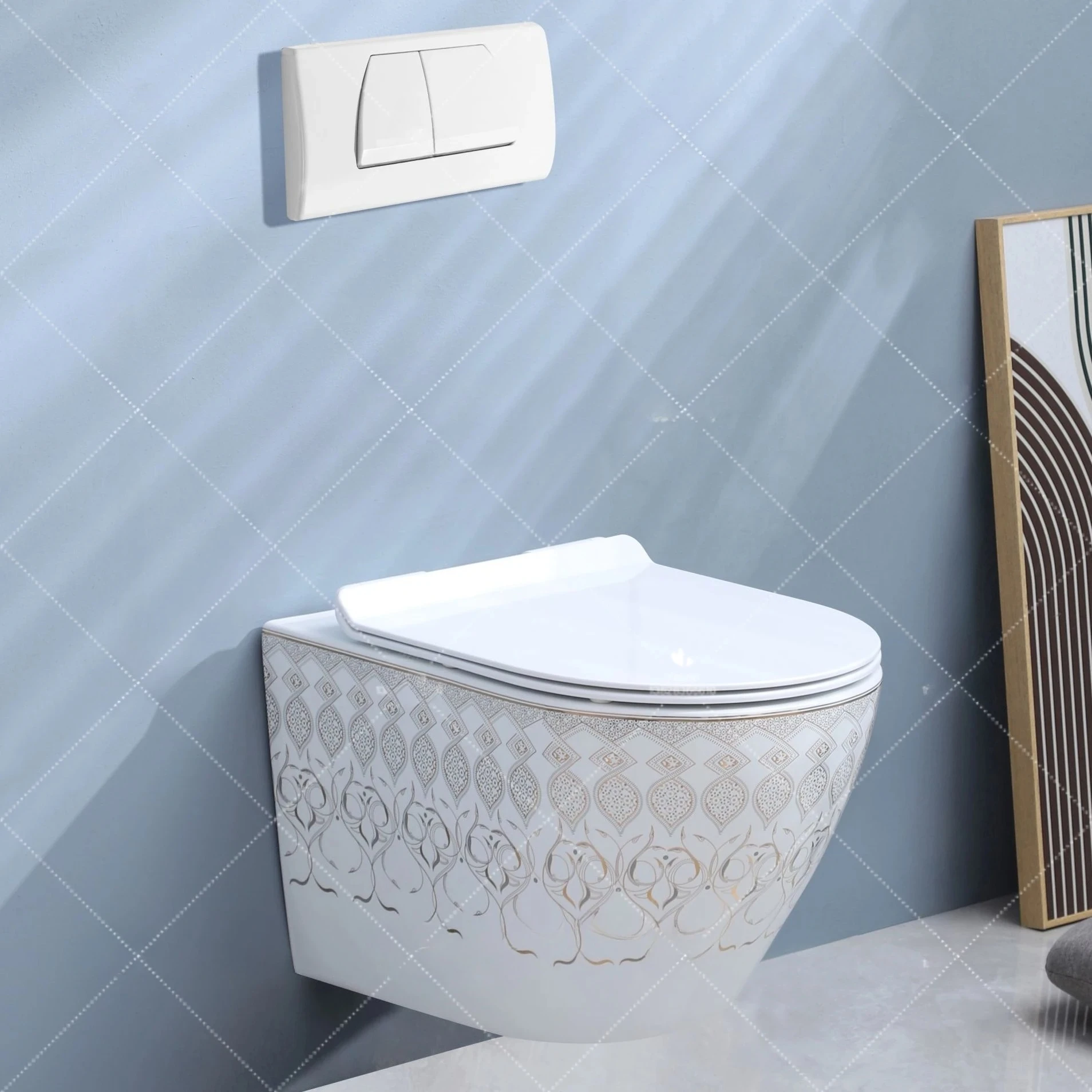 White Color Wall Mounted Sanitary Ware Water Closet Custom Luxury Design Bathroom Ceramic Good Pattern Wall Hung Toilet Commode
White Color Wall Mounted Sanitary Ware Water Closet Custom Luxury Design Bathroom Ceramic Good Pattern Wall Hung Toilet Commode