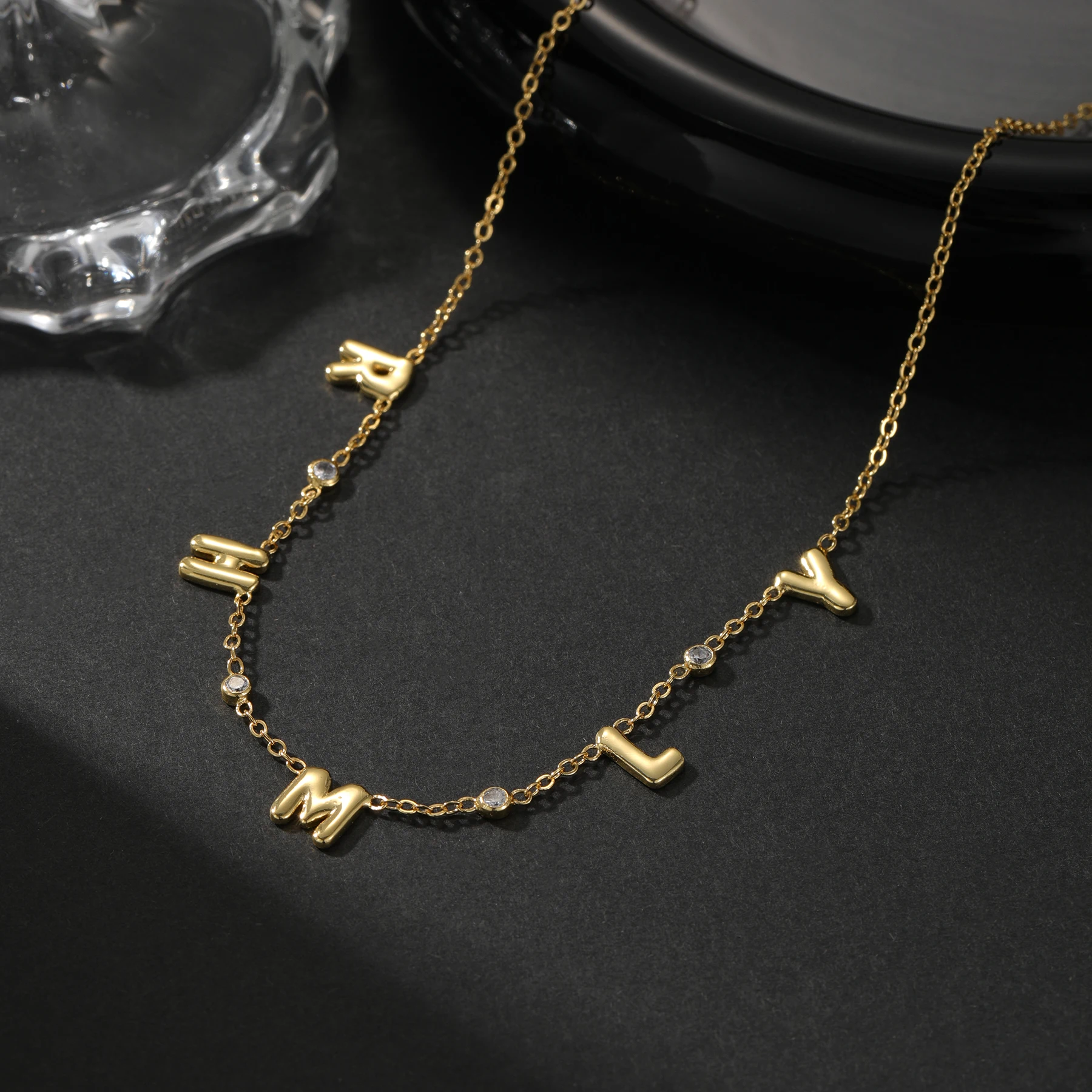 Ожерелье с пузырьками и буквами на заказ, позолоченный циркон, акцент, тонкая цепочка, 3D дизайн имени, персонализированные роскошные ювелирные изделия, Рождественский подарок
Ожерелье с пузырьками и буквами на заказ, позолоченный циркон, акцент, тонкая цепочка, 3D дизайн имени, персонализированные роскошные ювелирные изделия, Рождественский подарок