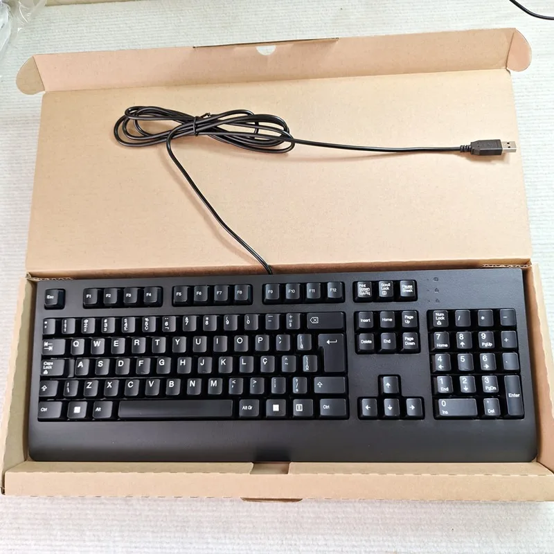 Brazilian layout USB wired keyboard sk8827 For Lenovo Desktop office keyboard
Brazilian layout USB wired keyboard sk8827 For Lenovo Desktop office keyboard
