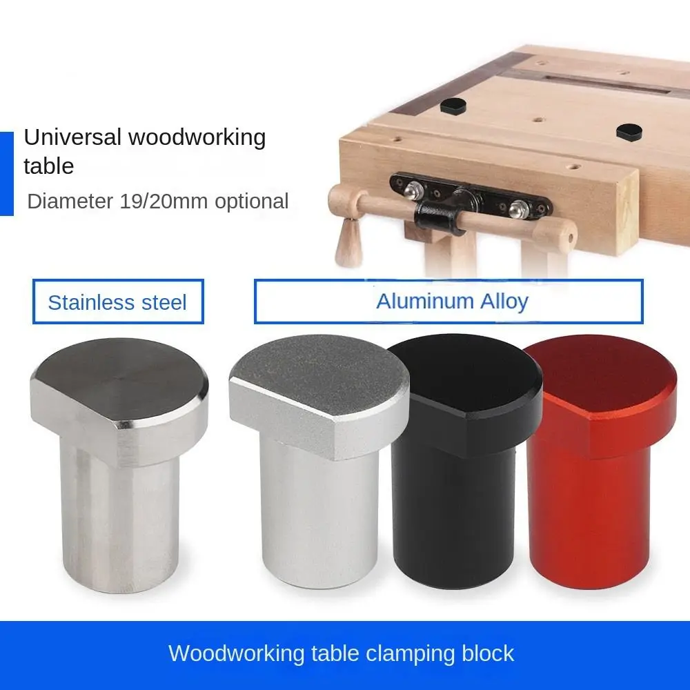 2 Pcs Aluminum Alloy Bench Dogs 19mm/20mm Bench Clamp Workbench Peg Brake Stops Tools Planing Workbench Positioning Table
2 Pcs Aluminum Alloy Bench Dogs 19mm/20mm Bench Clamp Workbench Peg Brake Stops Tools Planing Workbench Positioning Table