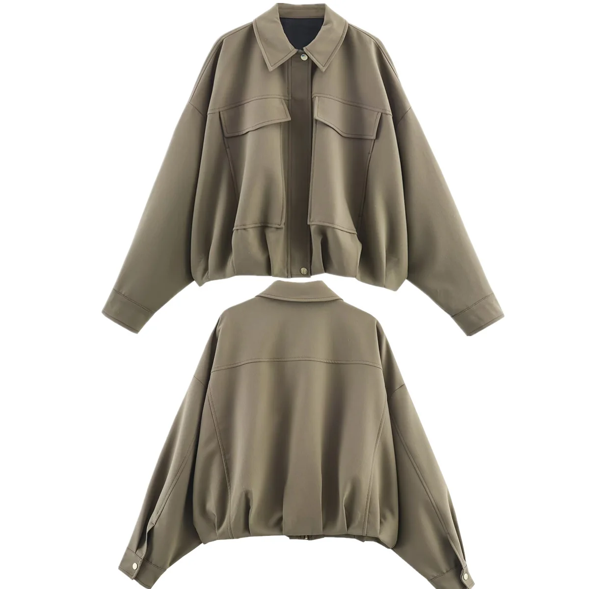 Dave&Di Big Pockets Bomber Jacket Women Top Nordic Minimalist Khaki Retro Jacket For Women's Jacket Woman Clothes XS-L
Dave&Di Big Pockets Bomber Jacket Women Top Nordic Minimalist Khaki Retro Jacket For Women's Jacket Woman Clothes XS-L