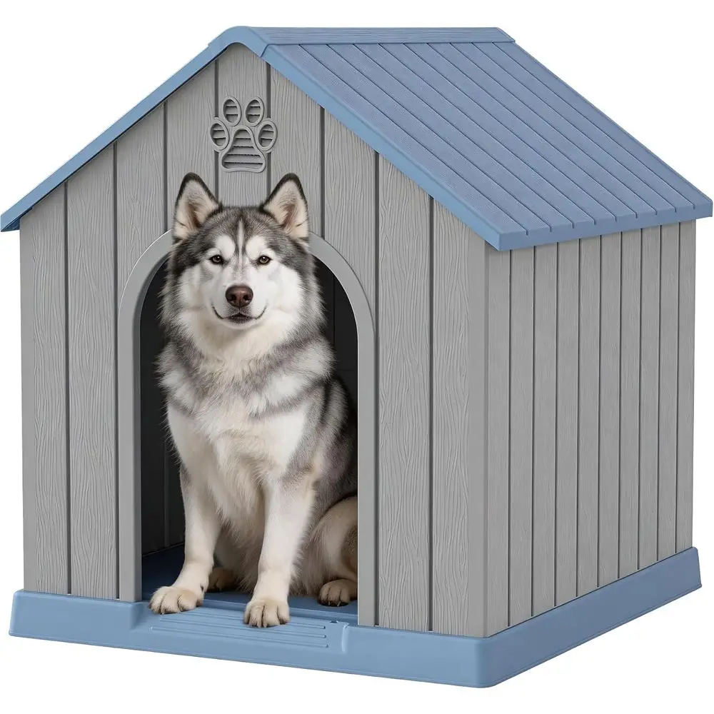 Sturdy Plastic Dog House for Medium to Large Dogs, Weatherproof with Air Vents, Easy Assembly, Sky Blue, 36.2L×38W×38H
Sturdy Plastic Dog House for Medium to Large Dogs, Weatherproof with Air Vents, Easy Assembly, Sky Blue, 36.2L×38W×38H