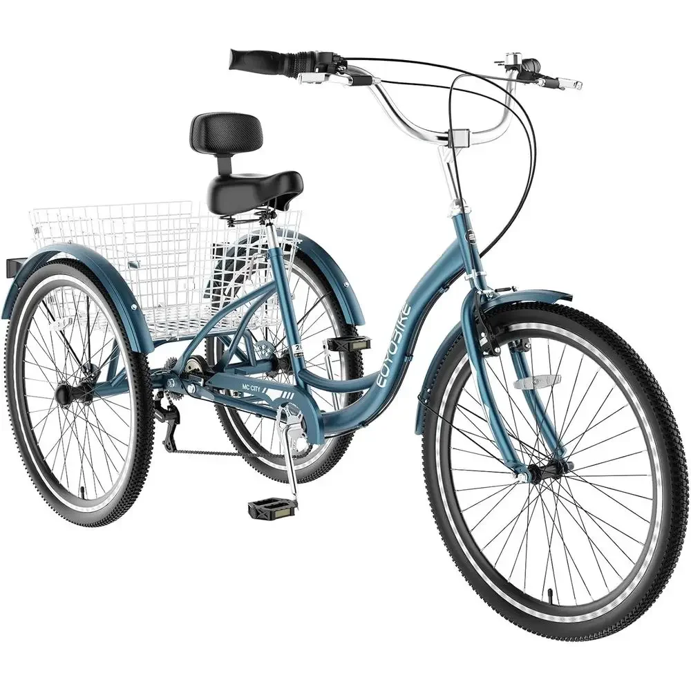 Three-Wheeled 7-Speed Adult Tricycles with Basket, Suitable for Men and Women, Available in 20/24/26 Inch Sizes
Three-Wheeled 7-Speed Adult Tricycles with Basket, Suitable for Men and Women, Available in 20/24/26 Inch Sizes