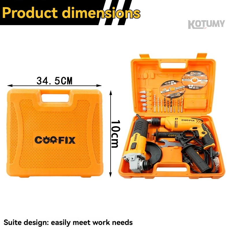 High Power Electric Tool Set Angle Grinder Drill for Workshop Use
High Power Electric Tool Set Angle Grinder Drill for Workshop Use