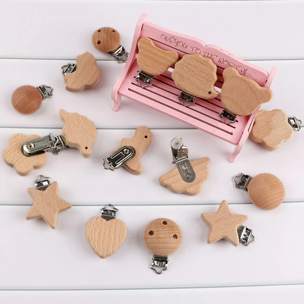 200Pcs Beech Wooden Clips Metal Bracket Dummy Holder DIY Pacifier Chain Handmade Crafts Accessories
200Pcs Beech Wooden Clips Metal Bracket Dummy Holder DIY Pacifier Chain Handmade Crafts Accessories