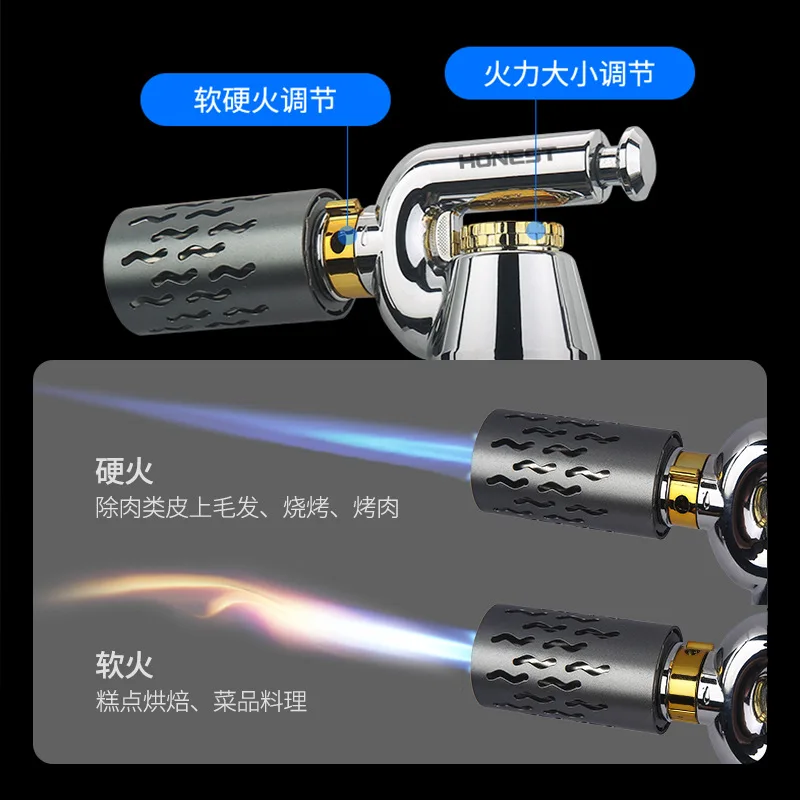 Высококачественная многофункциональная газовая горелка для улицы, мощная зажигалка для сигар, аксессуары для кемпинга, барбекю и сигарет
Высококачественная многофункциональная газовая горелка для улицы, мощная зажигалка для сигар, аксессуары для кемпинга, барбекю и сигарет