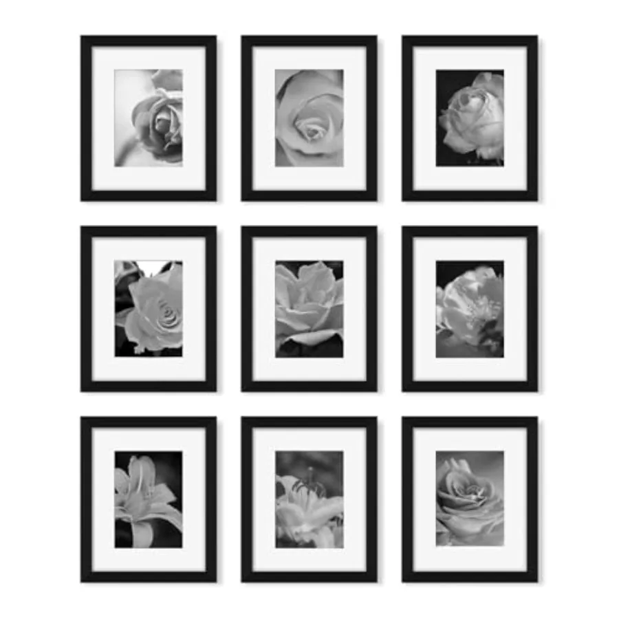 Набор из 9 фоторамок 8x10 для демонстрации фотографий 5x7 с паспарту или 8x10 без паспарту, многофункциональные фоторамки для настенного крепления или размещения на столе.
Набор из 9 фоторамок 8x10 для демонстрации фотографий 5x7 с паспарту или 8x10 без паспарту, многофункциональные фоторамки для настенного крепления или размещения на столе.