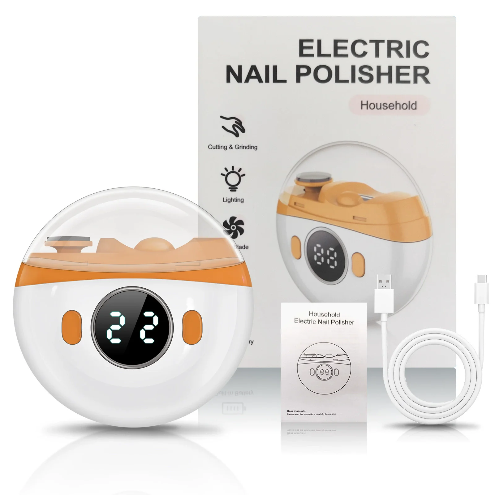 2 in 1 Electric Nail Clipper Nail Polisher Trimmer Nail Care Device 3 Speed Adjustable for Seniors Adults & Babies Automatic
2 in 1 Electric Nail Clipper Nail Polisher Trimmer Nail Care Device 3 Speed Adjustable for Seniors Adults & Babies Automatic