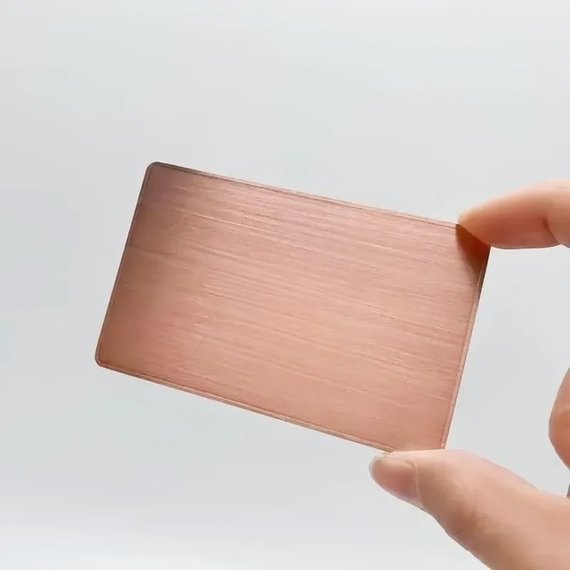 1pc Rose Gold Metal Business Card Smooth Surface Aluminum Alloy Plate Laser Engraving Sublimation Compatible for Business Use
1pc Rose Gold Metal Business Card Smooth Surface Aluminum Alloy Plate Laser Engraving Sublimation Compatible for Business Use