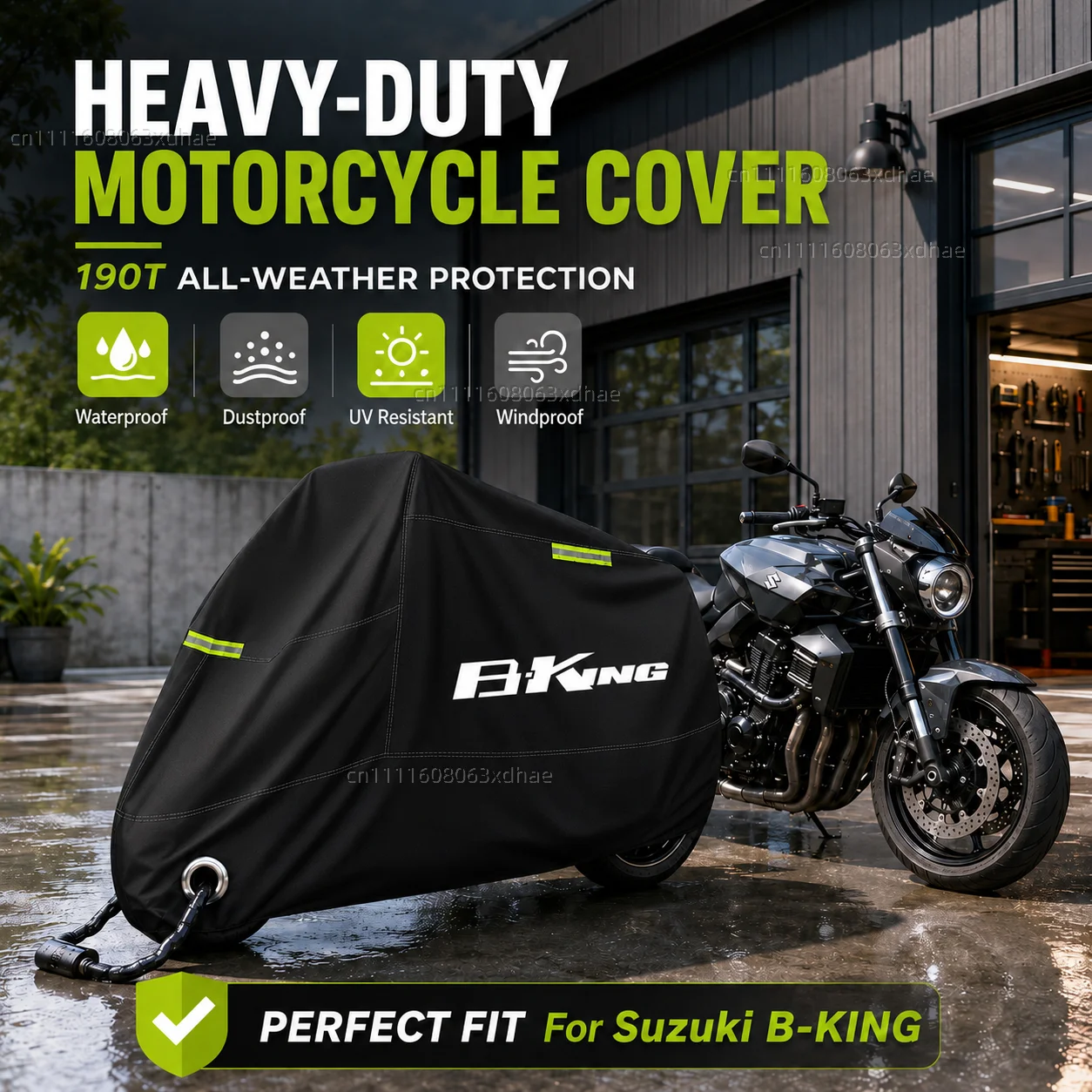 Motorcycle Full Cover Waterproof Rain Dustproof All Season 190T Oxford Cloth For For Suzuki B-KING 1300 Bking 1340 Bking1300
Motorcycle Full Cover Waterproof Rain Dustproof All Season 190T Oxford Cloth For For Suzuki B-KING 1300 Bking 1340 Bking1300