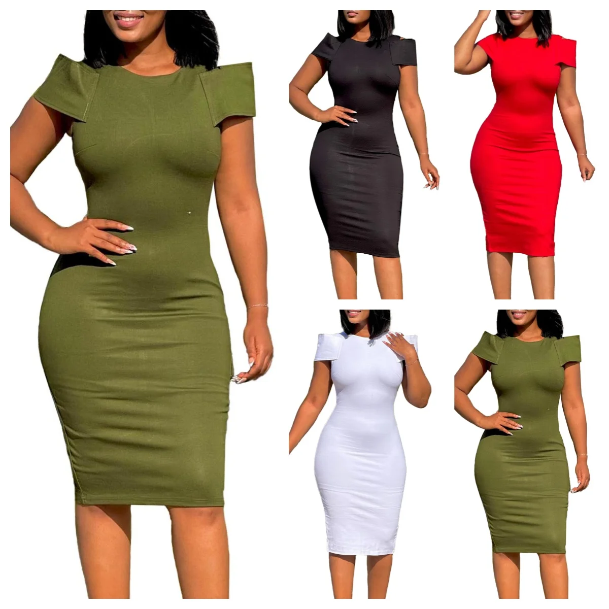 2025 Spring Summer Africa Clothing Short Sleeve Dress African Dresses For Women Sexy O-Neck Perspective Slim Office Lady Party
2025 Spring Summer Africa Clothing Short Sleeve Dress African Dresses For Women Sexy O-Neck Perspective Slim Office Lady Party