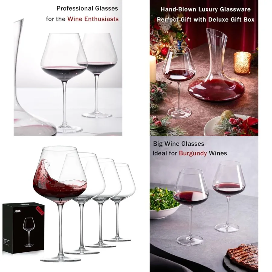 Set of -1 oz Hand Blown Italian Style Crystal Burgundy - Lead-Free Premium Crystal Clear Glass - Gift-Box for any Occasion
Set of -1 oz Hand Blown Italian Style Crystal Burgundy - Lead-Free Premium Crystal Clear Glass - Gift-Box for any Occasion