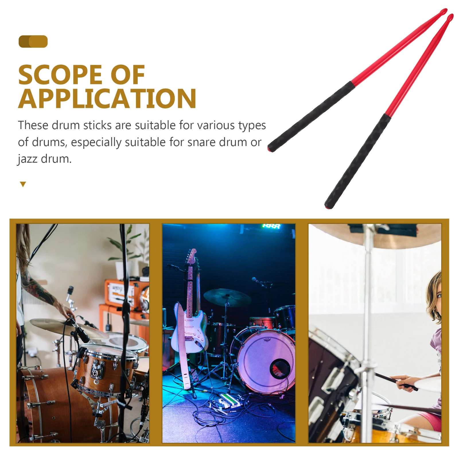 3 Pairs Drum Stick Percussion Drumsticks Instrument Jazz Comfortable Grip Nylon Tip Plastic Beginner Colorful
3 Pairs Drum Stick Percussion Drumsticks Instrument Jazz Comfortable Grip Nylon Tip Plastic Beginner Colorful