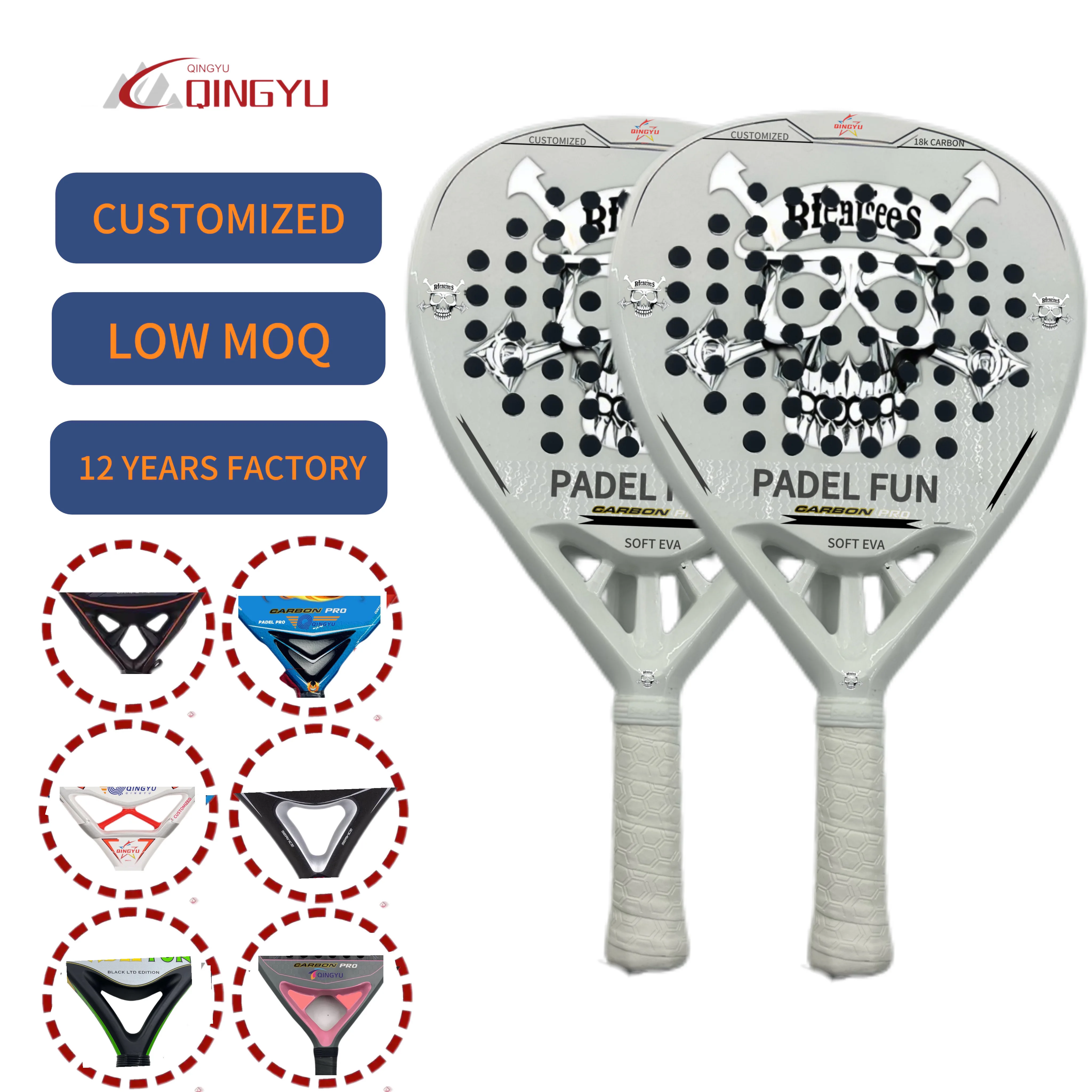 Professional Manufacturer's 18K Padel Products Carbon Fiber Bolsa Palas De Padel Beach Tennis Racket Diamond Fiberglass Raquetas
Professional Manufacturer's 18K Padel Products Carbon Fiber Bolsa Palas De Padel Beach Tennis Racket Diamond Fiberglass Raquetas