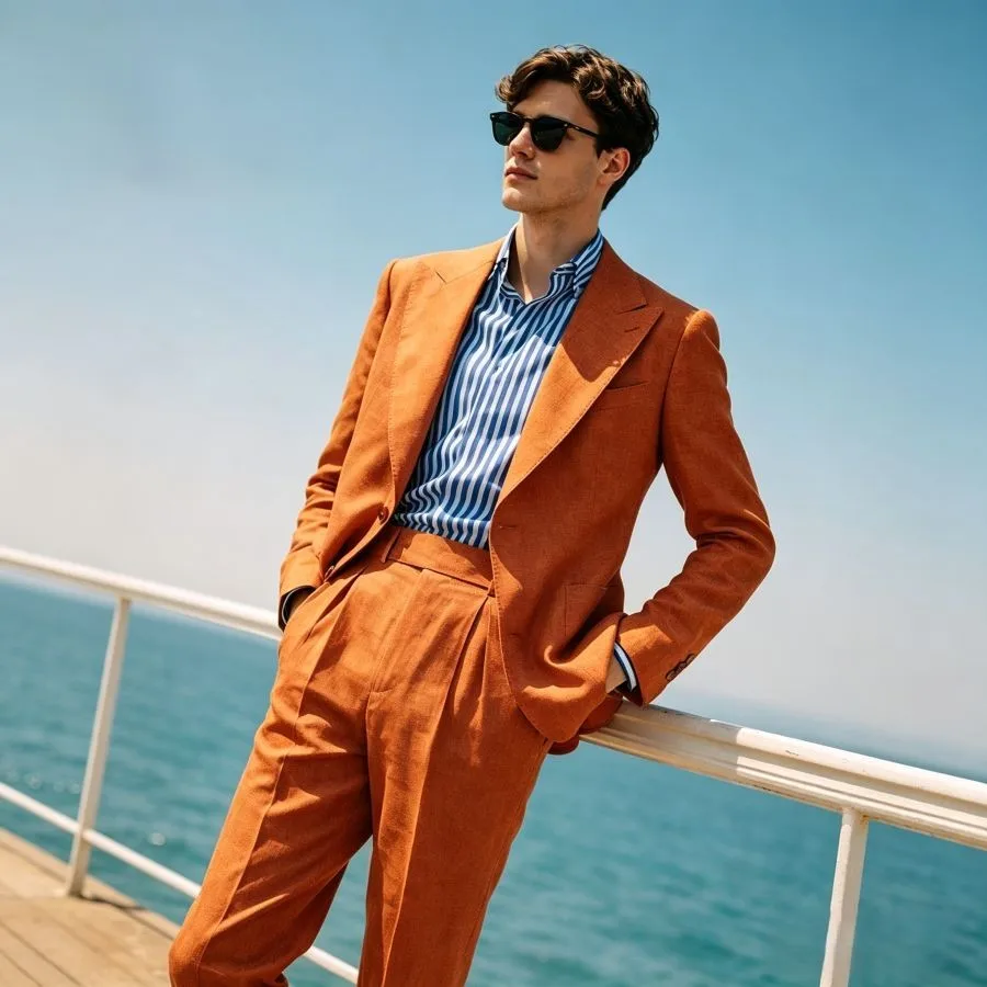Linen Men Suit 2 Piece Set Summer Lightweight Casual Wedding Beach Groom Outdoor Mens Fashion Breathable Relaxed Fit Jacket
Linen Men Suit 2 Piece Set Summer Lightweight Casual Wedding Beach Groom Outdoor Mens Fashion Breathable Relaxed Fit Jacket