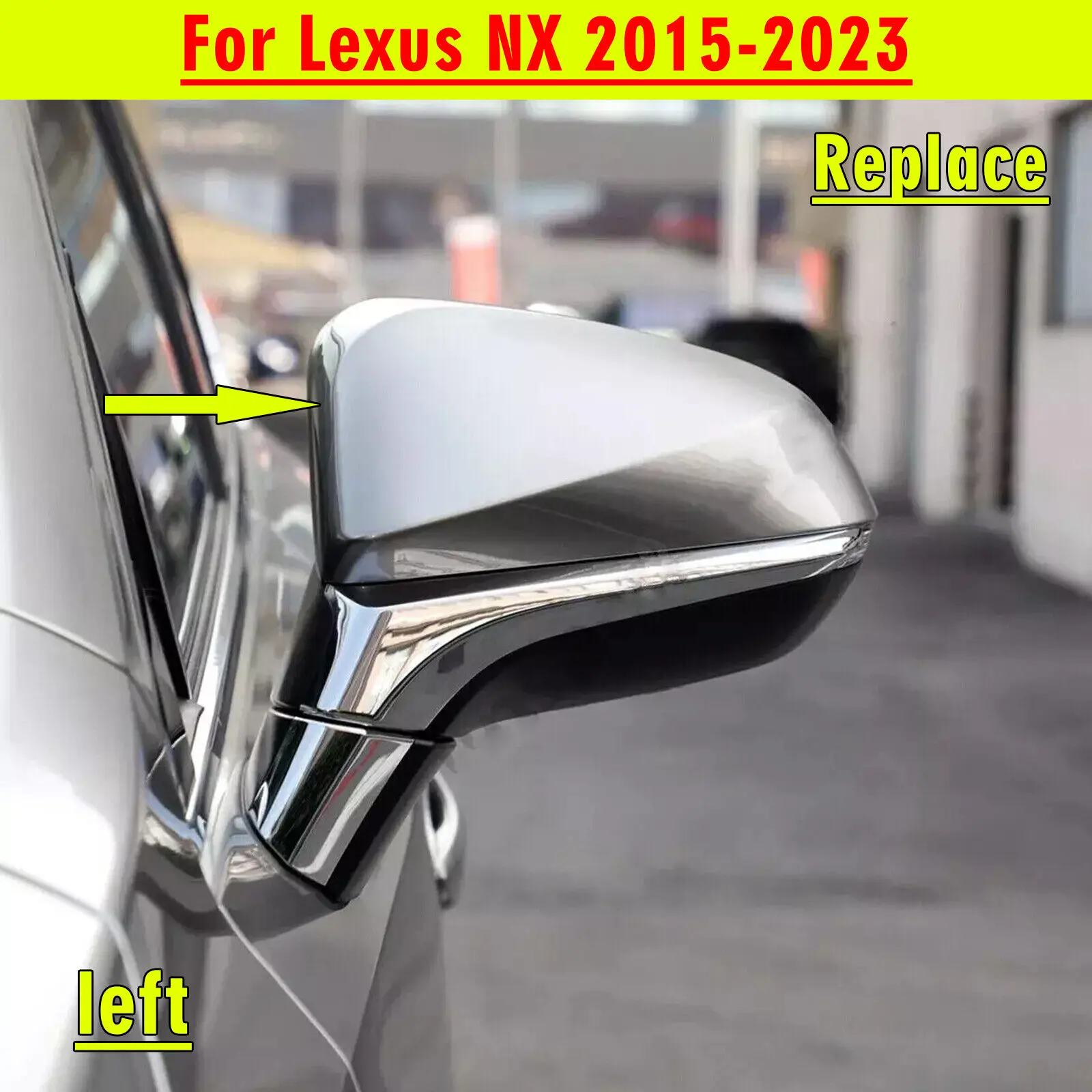 Глянцевая серебряная крышка левого зеркала заднего вида, замена для Lexus NX 2015-2023
Глянцевая серебряная крышка левого зеркала заднего вида, замена для Lexus NX 2015-2023