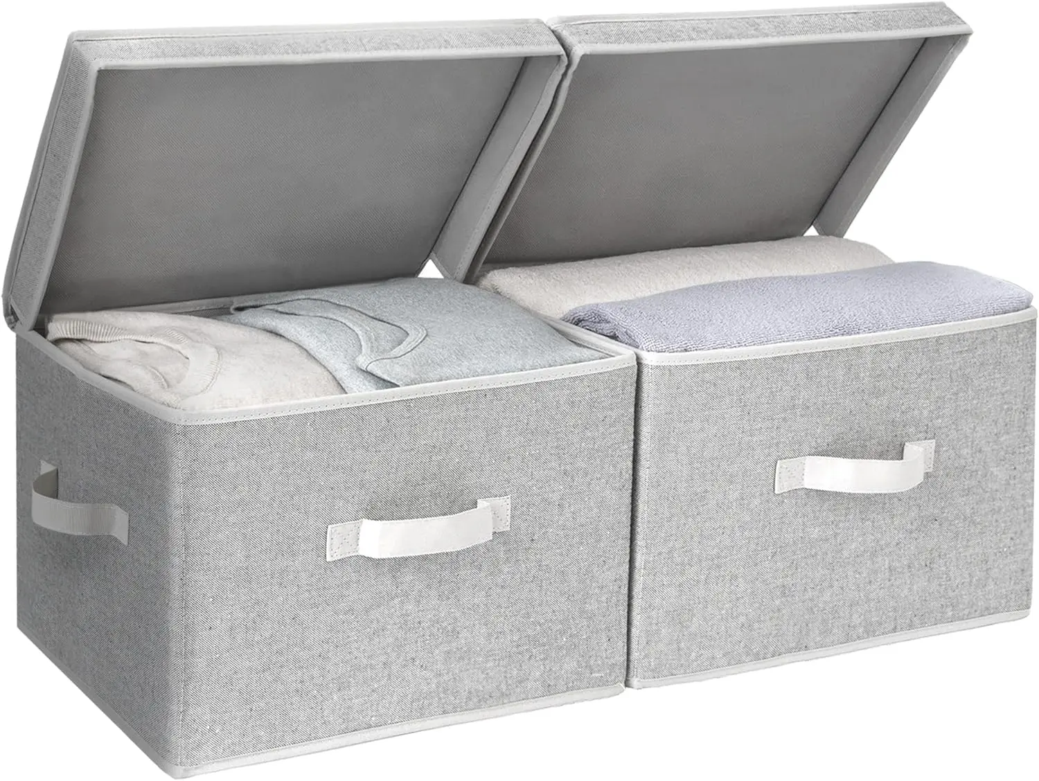 StorageWorks Decorative Storage Boxes, Storage Basket with Lid and Handles, Gray, Large, 2-Pack, 15 ¾" L x 10 ¼" W x 9 ¾" H
StorageWorks Decorative Storage Boxes, Storage Basket with Lid and Handles, Gray, Large, 2-Pack, 15 ¾" L x 10 ¼" W x 9 ¾" H