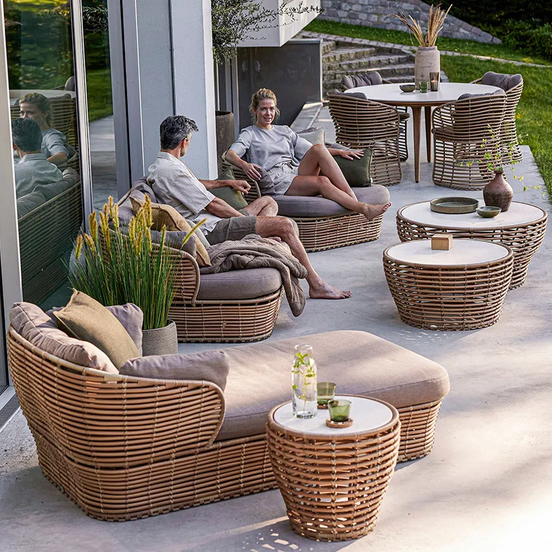 Sofa combination courtyard garden villa hotel sun room outdoor homestay leisure rattan sofa coffee table
Sofa combination courtyard garden villa hotel sun room outdoor homestay leisure rattan sofa coffee table