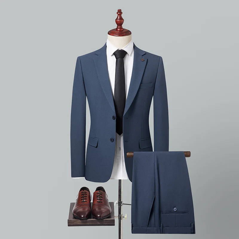 Мужской костюм KIDWHXR: приталенный пиджак с отложным воротником на одной пуговице и однотонные брюки прямого кроя, деловой повседневный комплект из 2 предметов
Мужской костюм KIDWHXR: приталенный пиджак с отложным воротником на одной пуговице и однотонные брюки прямого кроя, деловой повседневный комплект из 2 предметов