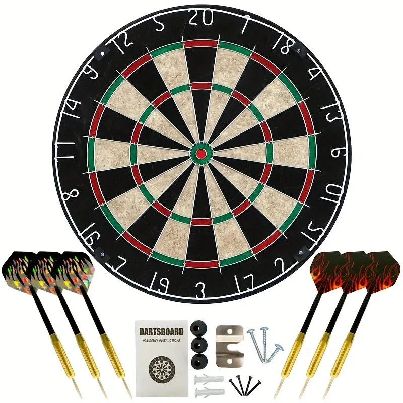 18 Inches Bristle Dartboard Adult Dartboard Set Indoor Dartboard Family Dart Board Game Home Portable Dart Target 6 random dart
18 Inches Bristle Dartboard Adult Dartboard Set Indoor Dartboard Family Dart Board Game Home Portable Dart Target 6 random dart