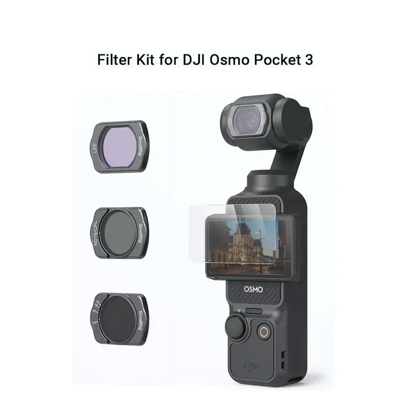 SmallRig Magnetic Filters for DJI Osmo Pocket 3 VND2-5 Filter ND16/CPL Filter LPF Filter and Screen Protector 4776
SmallRig Magnetic Filters for DJI Osmo Pocket 3 VND2-5 Filter ND16/CPL Filter LPF Filter and Screen Protector 4776