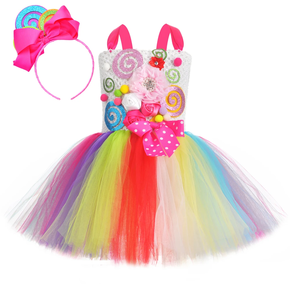 Rainbow Flowers Lollipops Costume for Girls Candyland Birthday Princess Dresses for Kids Candy Ballet Tutus Candy Lolly Clothes
Rainbow Flowers Lollipops Costume for Girls Candyland Birthday Princess Dresses for Kids Candy Ballet Tutus Candy Lolly Clothes