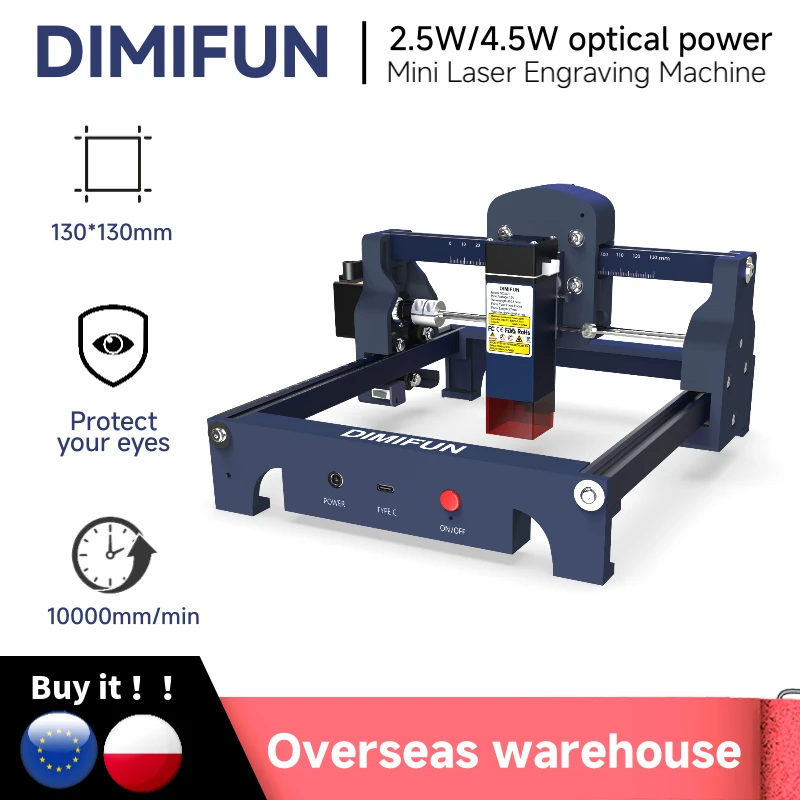 Upgraded 4.5W/2.5W USB Laser Engraving Machine CNC Machine - DIY Mini Engraving Machine for Wood, Glass, Plastic
Upgraded 4.5W/2.5W USB Laser Engraving Machine CNC Machine - DIY Mini Engraving Machine for Wood, Glass, Plastic
