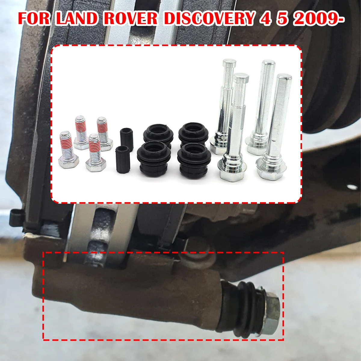 14pcs FOR LAND ROVER DISCOVERY 4 5 2009- Brake Caliper Cylinder Slider Guide Pin For Disc Housing Bolts Bushing Boot Seal Kit
14pcs FOR LAND ROVER DISCOVERY 4 5 2009- Brake Caliper Cylinder Slider Guide Pin For Disc Housing Bolts Bushing Boot Seal Kit