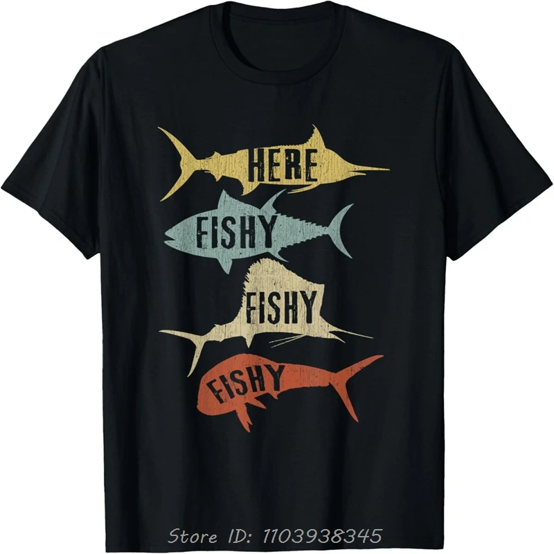 Funny Vintage Here Fishy-Fishy T-Shirt - Men's Unisex Cotton cotton Fitness T shirt cotton Tshirt Fitness Tees Oversized tops
Funny Vintage Here Fishy-Fishy T-Shirt - Men's Unisex Cotton cotton Fitness T shirt cotton Tshirt Fitness Tees Oversized tops