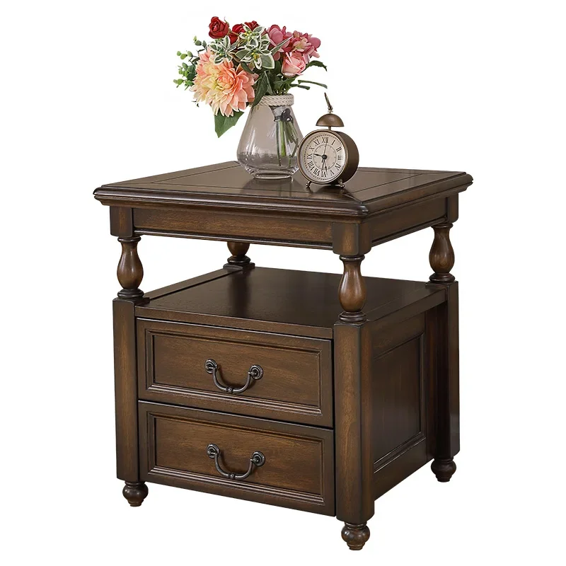 American solid wood bedside table Bedroom bedside hollow two pumping locker Mini small side cabinet
American solid wood bedside table Bedroom bedside hollow two pumping locker Mini small side cabinet