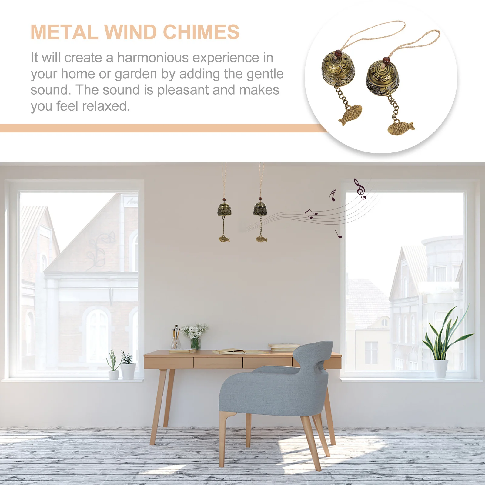 2pcs Wind Chimes Hanging Decorative Alloy Fish Wind Bell Mini Creative Home Ornament Retro Metal Pendant For Home Decor Garden
2pcs Wind Chimes Hanging Decorative Alloy Fish Wind Bell Mini Creative Home Ornament Retro Metal Pendant For Home Decor Garden