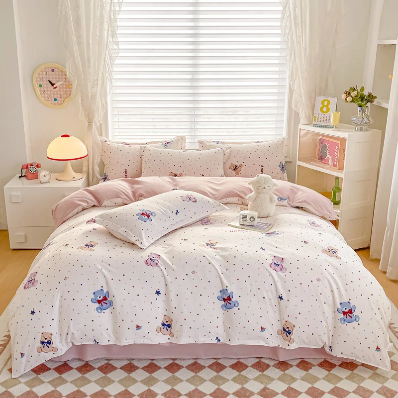 Комплект постельного белья из 4 предметов с милым полосатым мультяшным медведем, мягкий дышащий всесезонный комплект для игривых спален, квартир и домашнего преступания
Комплект постельного белья из 4 предметов с милым полосатым мультяшным медведем, мягкий дышащий всесезонный комплект для игривых спален, квартир и домашнего преступания