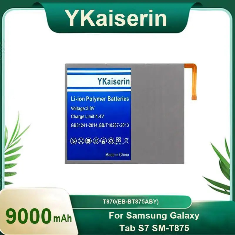 9000Mah T870 EB-BT875ABY For Samsung Galaxy Tab S7 11 SM-T875 Tablet Battery Long Lasting
9000Mah T870 EB-BT875ABY For Samsung Galaxy Tab S7 11 SM-T875 Tablet Battery Long Lasting