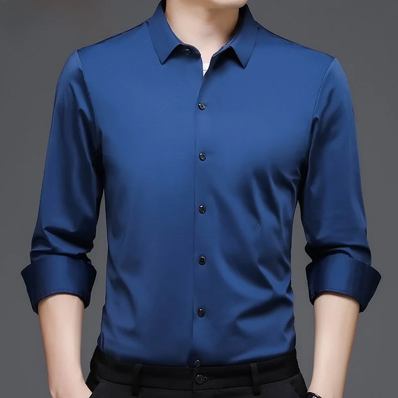 Long Sleeve Ice Silk Shirt Men's Midlife Color Seamless Pure Version Base Layer Spring Autumn Wear Business Gentleman S...
Long Sleeve Ice Silk Shirt Men's Midlife Color Seamless Pure Version Base Layer Spring Autumn Wear Business Gentleman S...