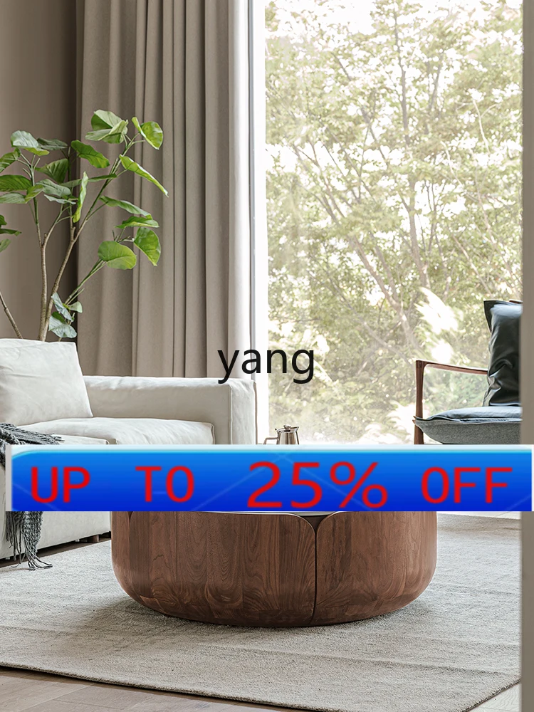 LMMelectric lift coffee table black walnut rock slab solid wood round storage living room
LMMelectric lift coffee table black walnut rock slab solid wood round storage living room