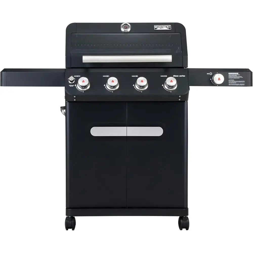 4+1 Burner Outdoor Propane Gas Grill, 52,000 BTU Patio BBQ Grill with Side Burner, Black
4+1 Burner Outdoor Propane Gas Grill, 52,000 BTU Patio BBQ Grill with Side Burner, Black