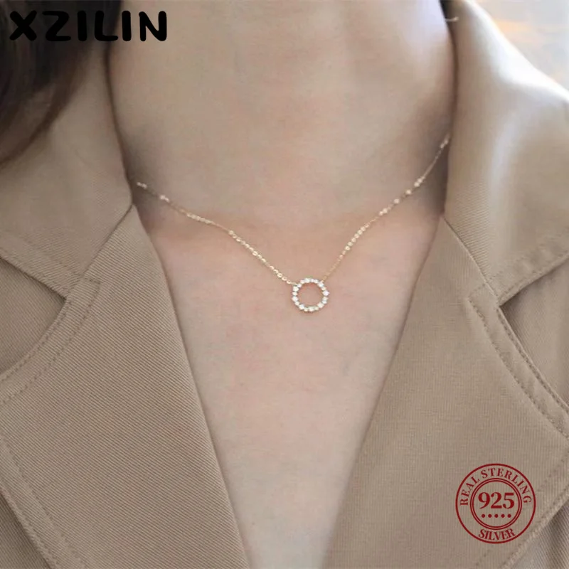 XZiLin S925 Sterling Silver 18K Gold Plating Pavé Crystal Round Star Same Style Necklace Women Fashion Party Jewelry Accessories
XZiLin S925 Sterling Silver 18K Gold Plating Pavé Crystal Round Star Same Style Necklace Women Fashion Party Jewelry Accessories