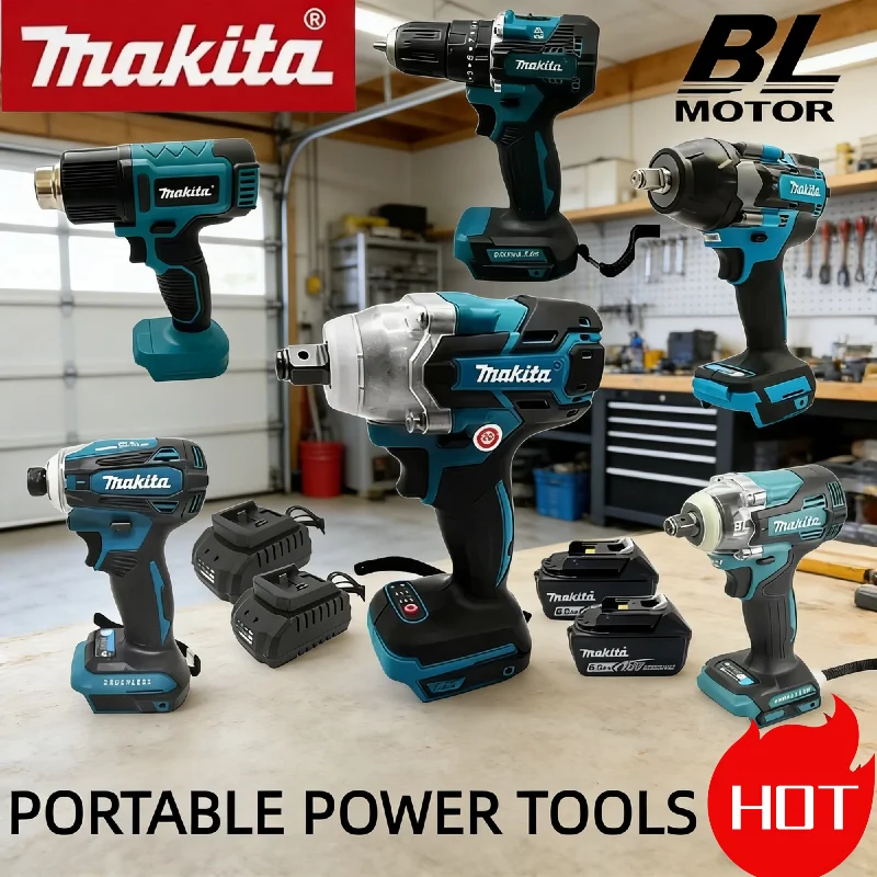 Makita Cordless Brushless Drill Combo: Digital Heat Gun, Impact Wrench / Driver , DTD173, DTW600, DDF487, DTD171, DTW700, TW004G
Makita Cordless Brushless Drill Combo: Digital Heat Gun, Impact Wrench / Driver , DTD173, DTW600, DDF487, DTD171, DTW700, TW004G