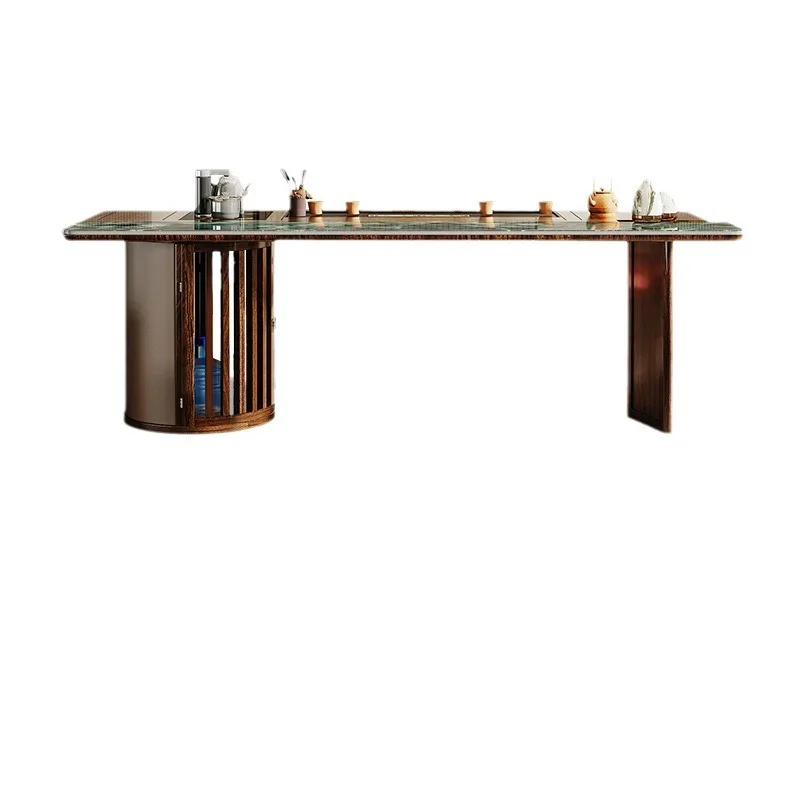 New Chinese Small ebony solid wood table and chair combination office integrated tea tableItalian
New Chinese Small ebony solid wood table and chair combination office integrated tea tableItalian