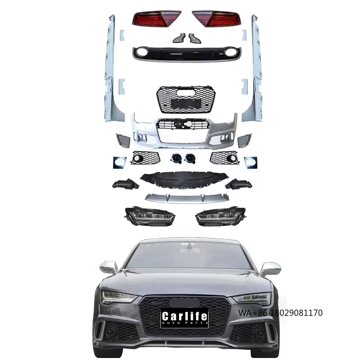 Новинка: Комплект обвесов для Audi A7 C7 C7PA 2012-2015, модификация под вид 2016-2018 годов.
Новинка: Комплект обвесов для Audi A7 C7 C7PA 2012-2015, модификация под вид 2016-2018 годов.