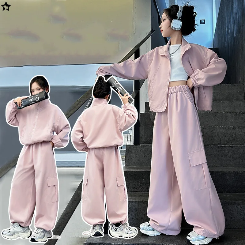 Autumn Kids Girls Set Simple Solid Long Sleeves Children Girls 2pcs Outfit Turn Down Collar Zipper Coat+Elastic Waist Cargo Pant
Autumn Kids Girls Set Simple Solid Long Sleeves Children Girls 2pcs Outfit Turn Down Collar Zipper Coat+Elastic Waist Cargo Pant